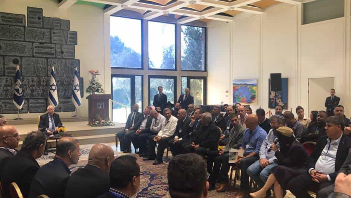 רה”ע עליזה בלוך בבית הנשיא עם ראשי רשויות חדשות