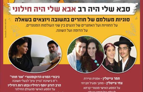 בית מדרש חברתי מציג: חוזרים בתשובה ויוצאים בשאלה